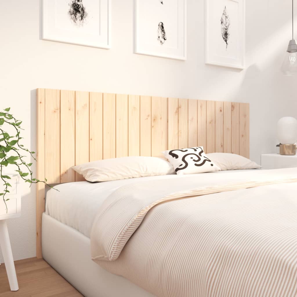 Bed Headboard 185.5x4x100 cm Solid Wood Pine