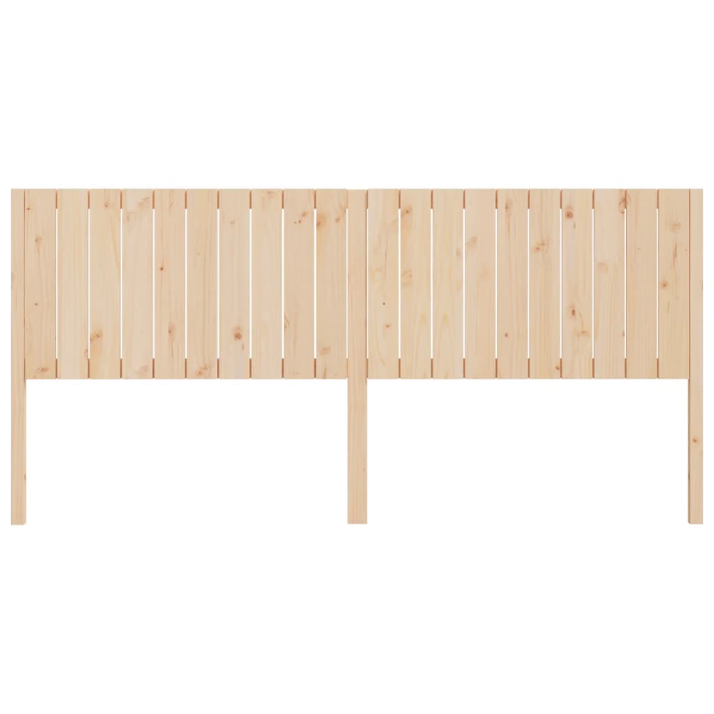 Bed Headboard 205.5x4x100 cm Solid Wood Pine