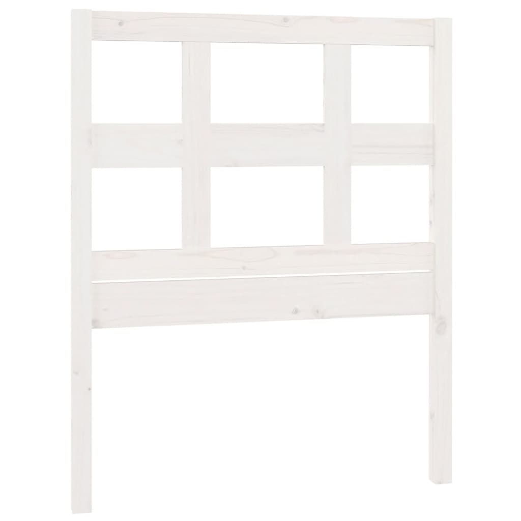 Bed Headboard White 80.5x4x100 cm Solid Wood Pine