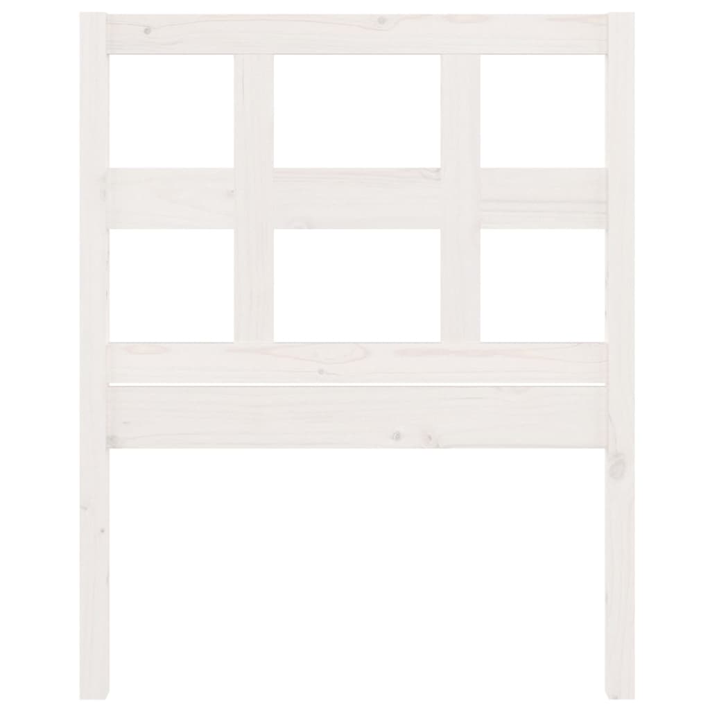 Bed Headboard White 80.5x4x100 cm Solid Wood Pine