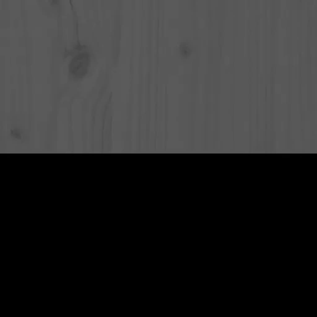 Bed Headboard Grey 95.5x4x100 cm Solid Wood Pine