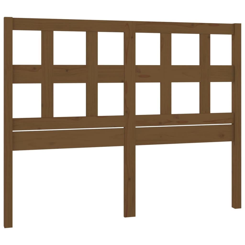 Bed Headboard Honey Brown 125.5x4x100 cm Solid Wood Pine