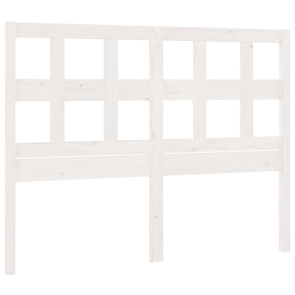 Bed Headboard White 145.5x4x100 cm Solid Wood Pine