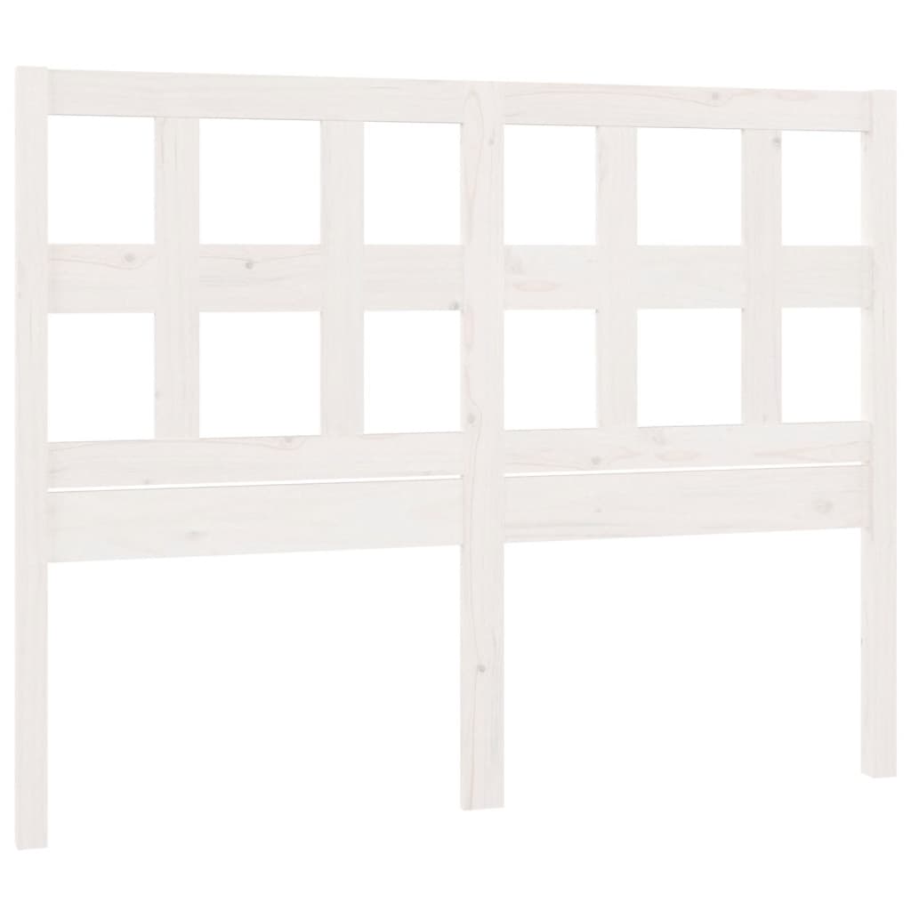 Bed Headboard White 205.5x4x100 cm Solid Wood Pine