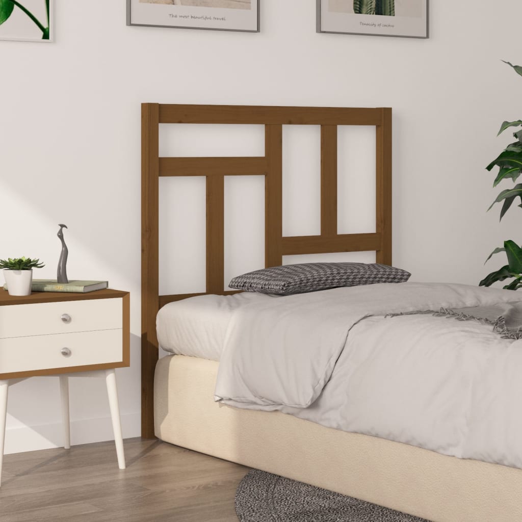 Bed Headboard Honey Brown 95.5x4x100 cm Solid Wood Pine