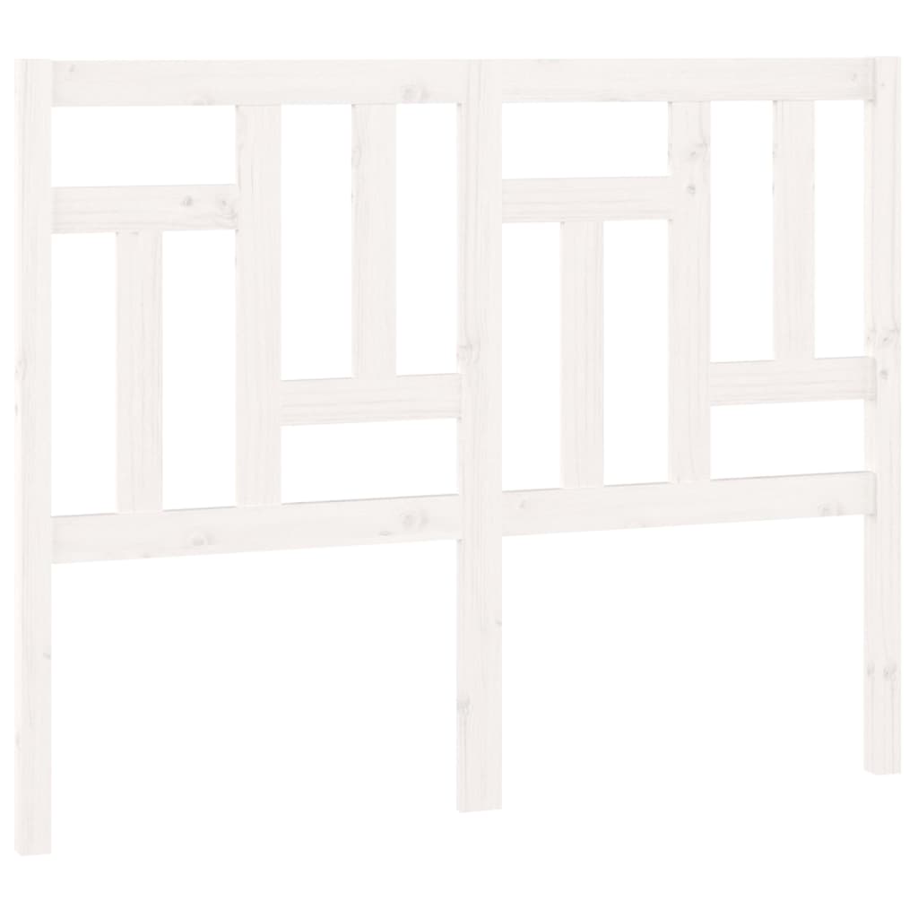 Bed Headboard White 155.5x4x100 cm Solid Wood Pine