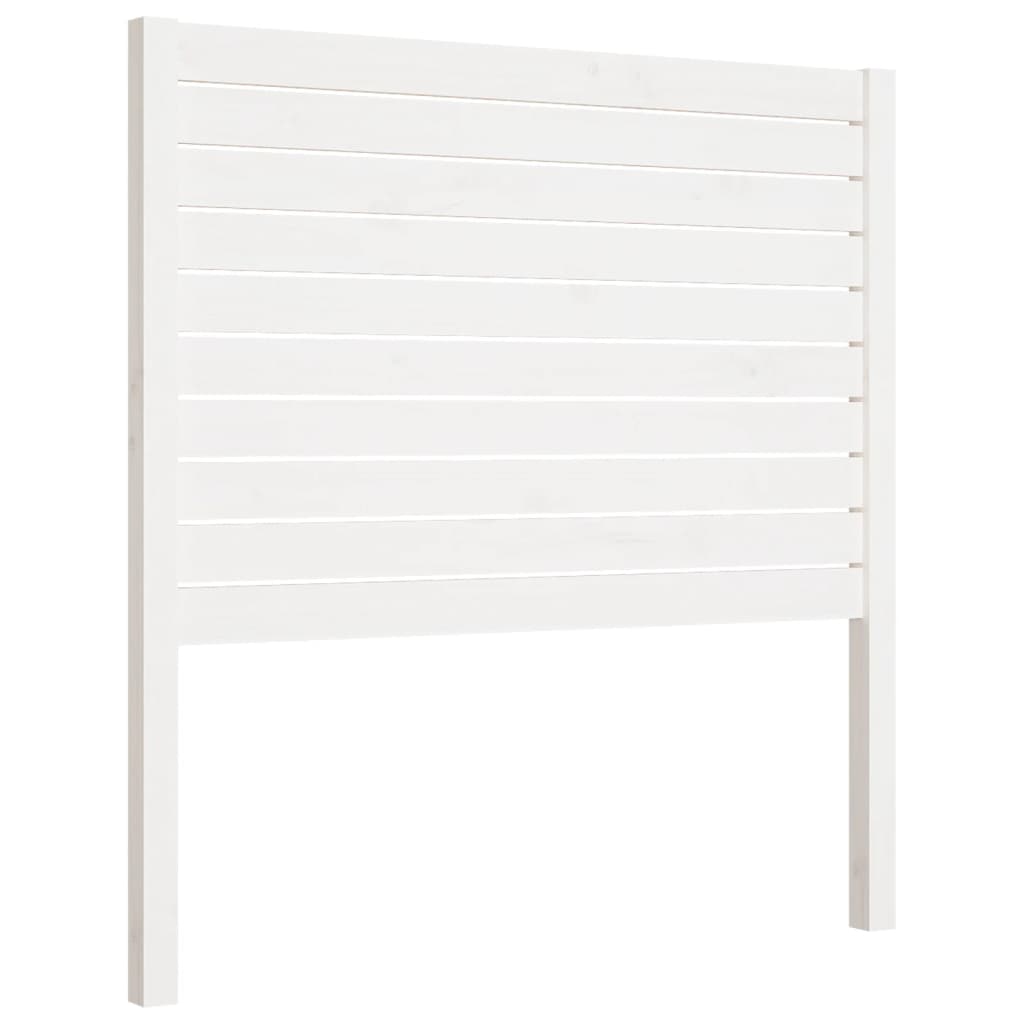 Bed Headboard White 81x4x100 cm Solid Wood Pine
