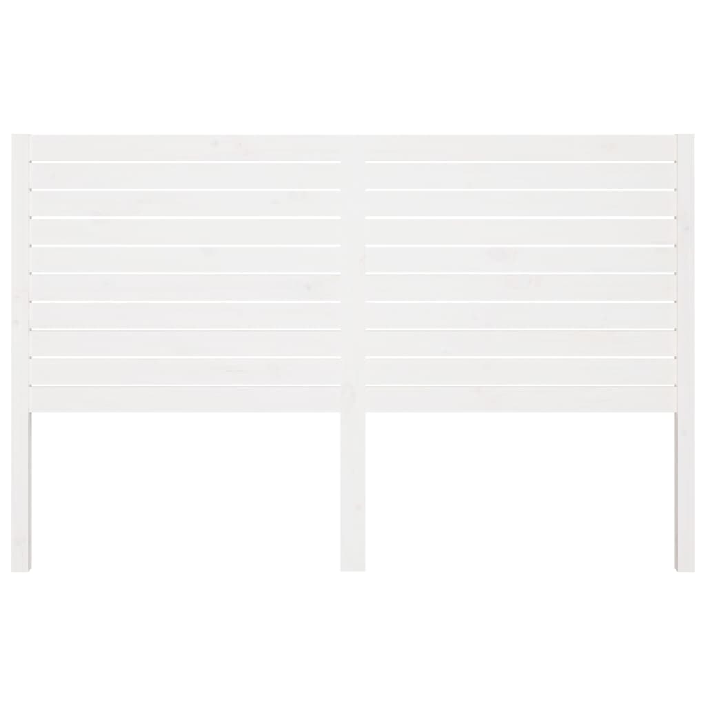 Bed Headboard White 126x4x100 cm Solid Wood Pine