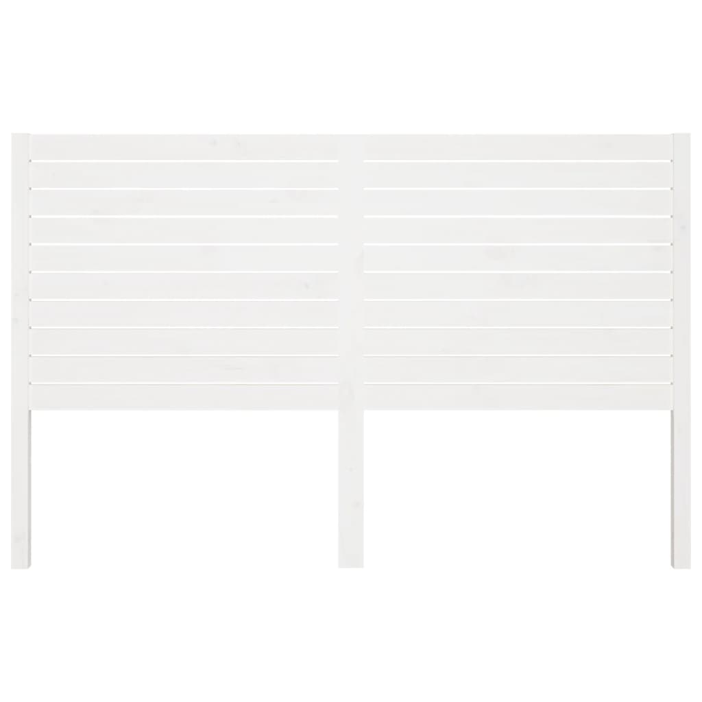 Bed Headboard White 206x4x100 cm Solid Wood Pine