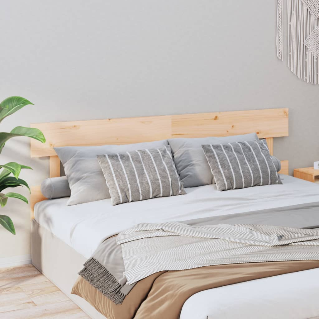 Bed Headboard 204x3x81 cm Solid Wood Pine