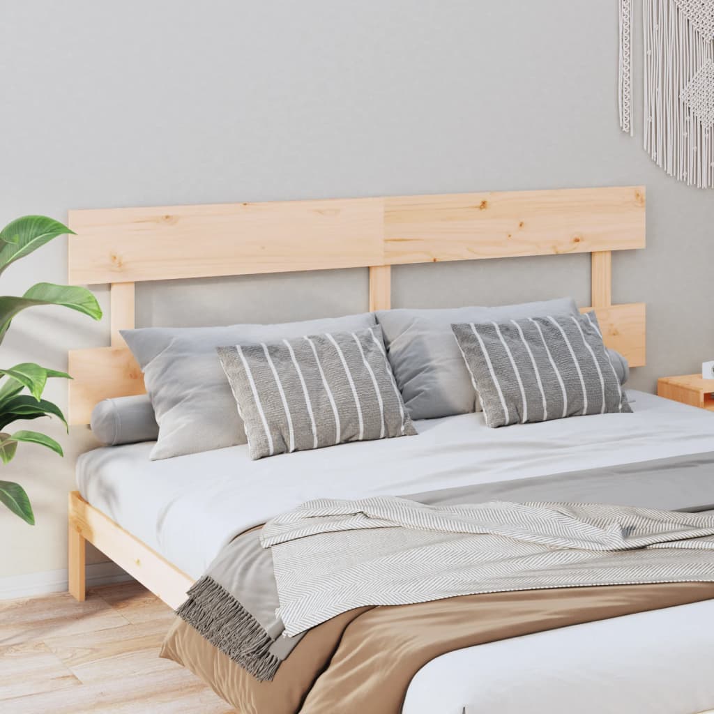 Bed Headboard 204x3x81 cm Solid Wood Pine