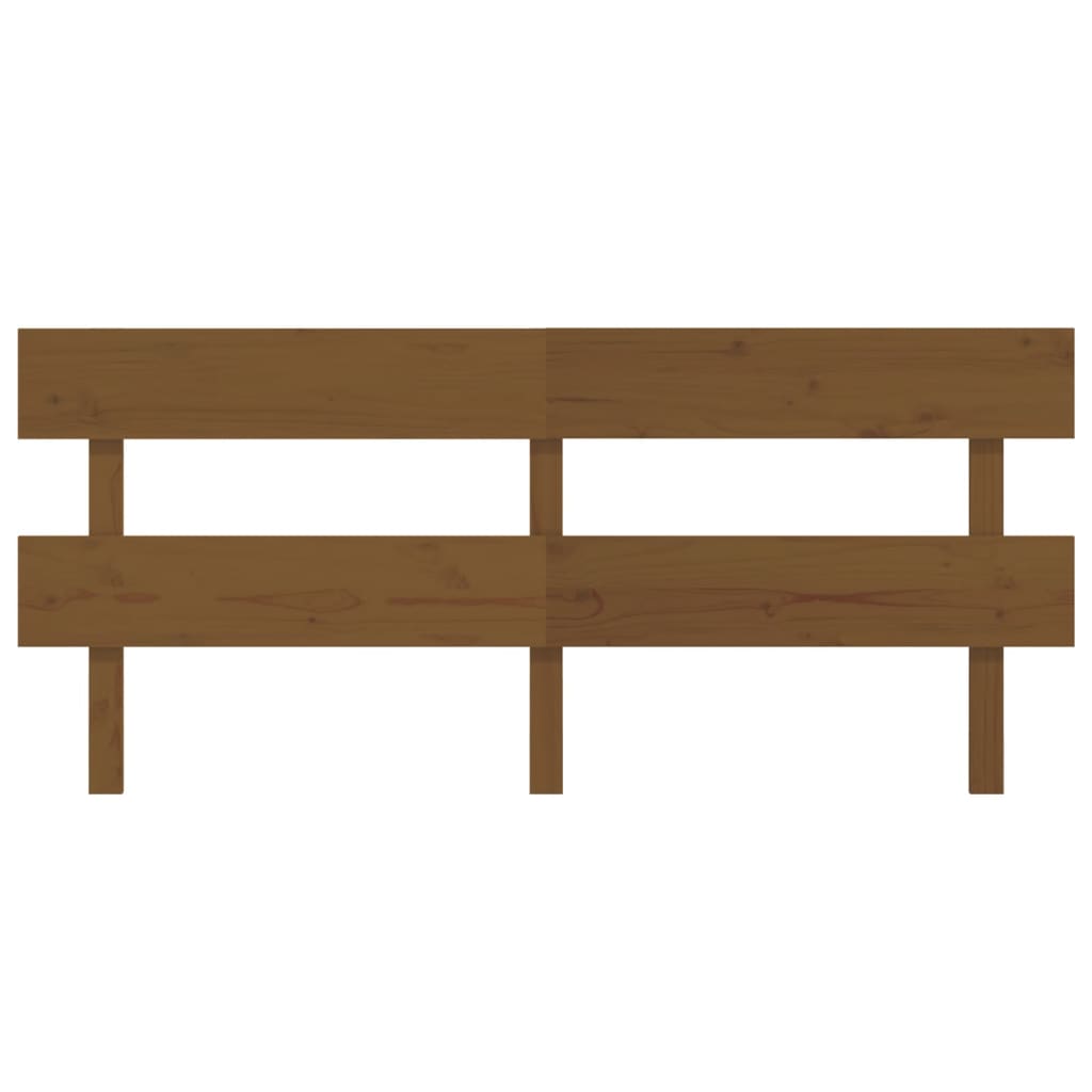 Bed Headboard Honey Brown 204x3x81 cm Solid Wood Pine