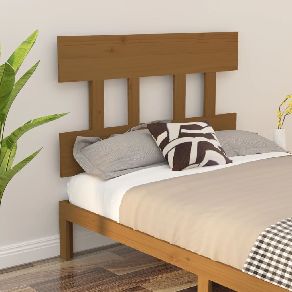 Bed Headboard Honey Brown 93.5x3x81 cm Solid Wood Pine