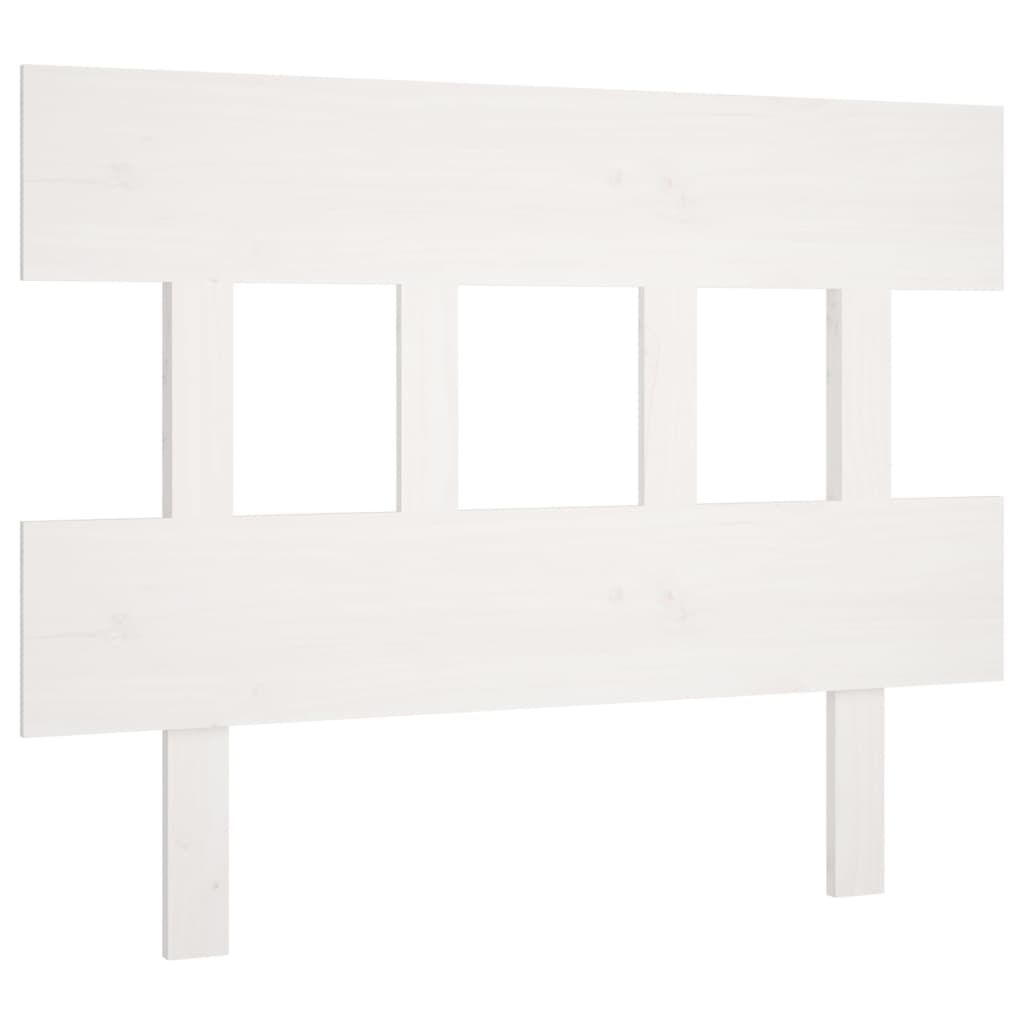 Bed Headboard White 103.5x3x81 cm Solid Wood Pine