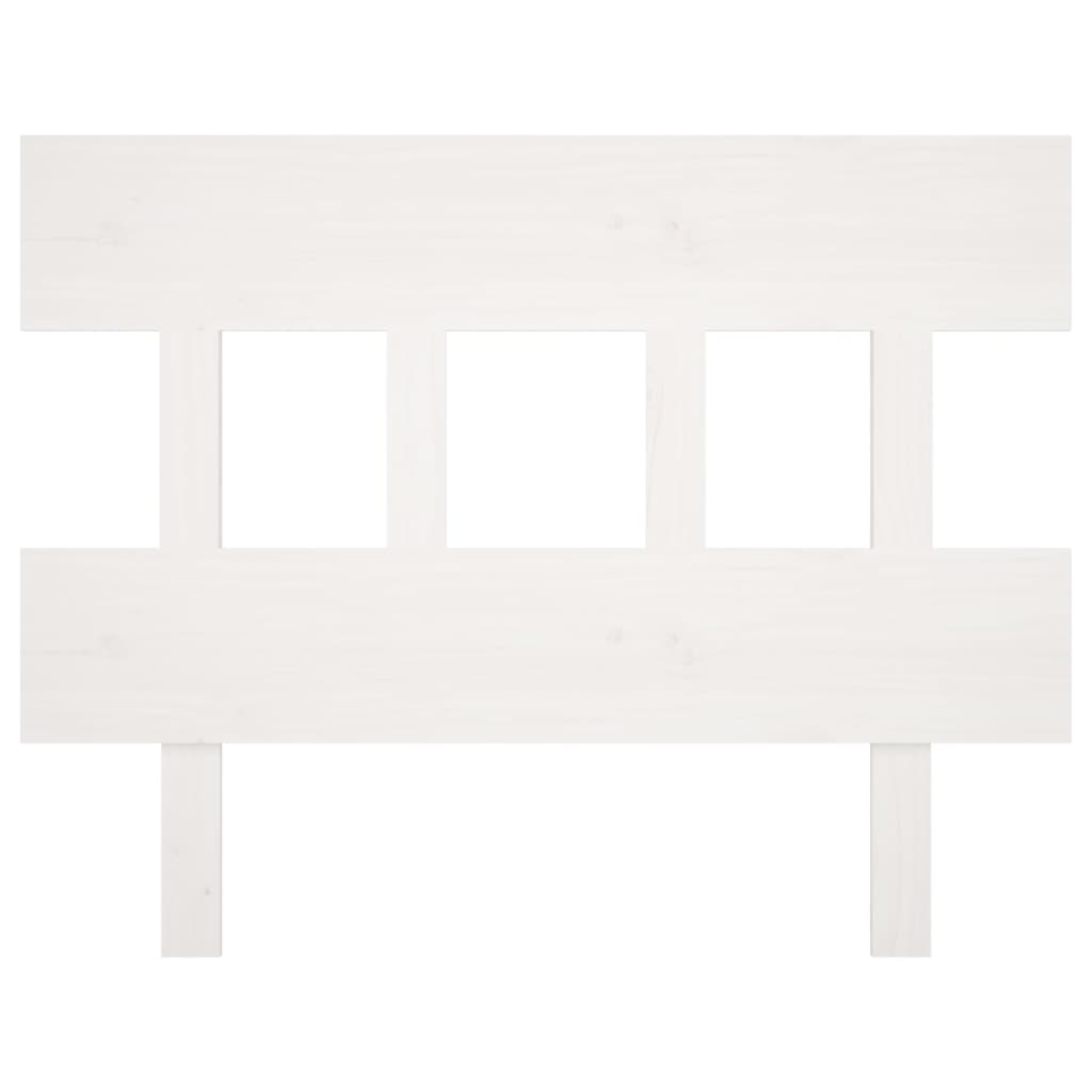 Bed Headboard White 103.5x3x81 cm Solid Wood Pine