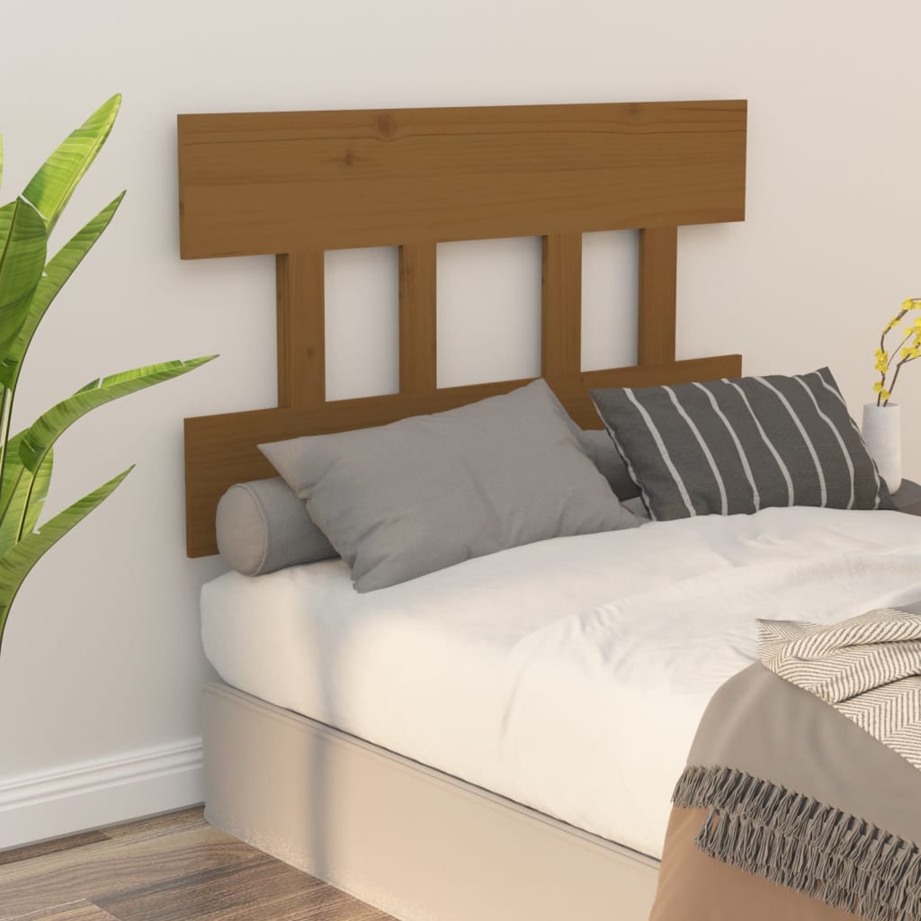 Bed Headboard Honey Brown 103.5x3x81 cm Solid Wood Pine