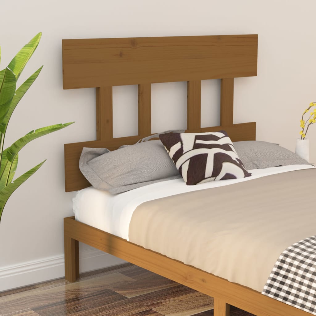 Bed Headboard Honey Brown 103.5x3x81 cm Solid Wood Pine
