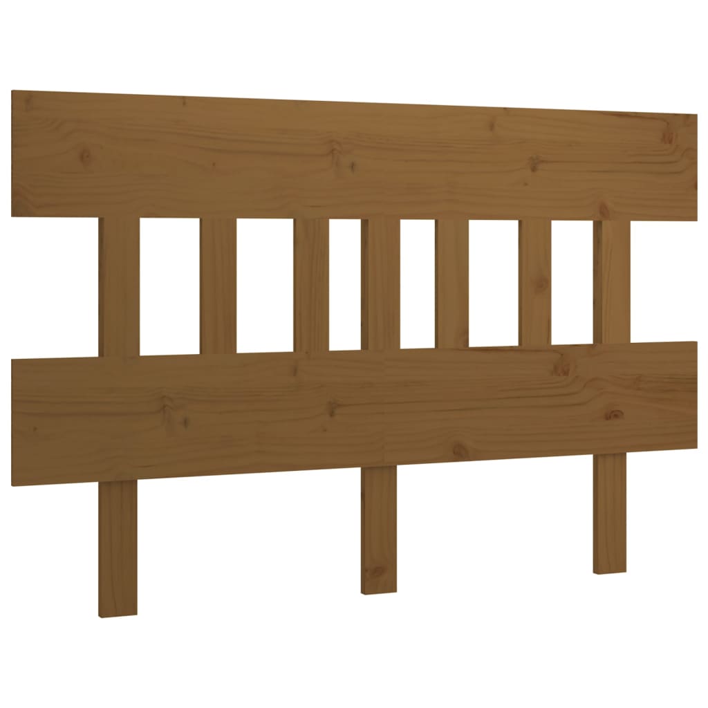 Bed Headboard Honey Brown 123.5x3x81 cm Solid Wood Pine