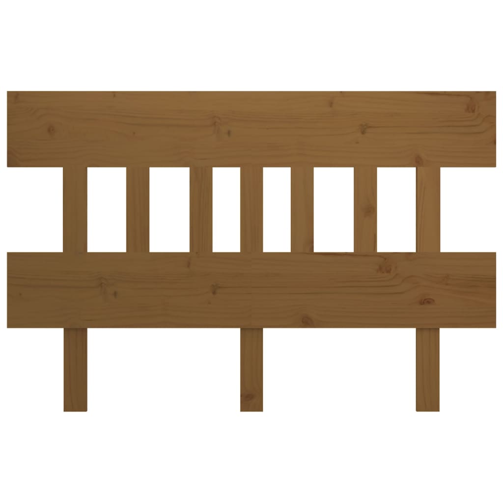 Bed Headboard Honey Brown 123.5x3x81 cm Solid Wood Pine