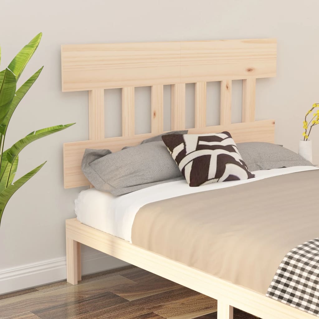 Bed Headboard 203.5x3x81 cm Solid Wood Pine