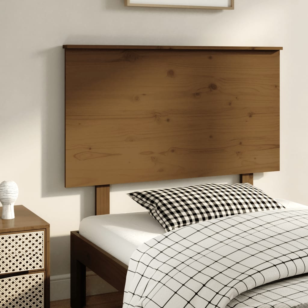 Bed Headboard Honey Brown 94x6x82.5 cm Solid Wood Pine