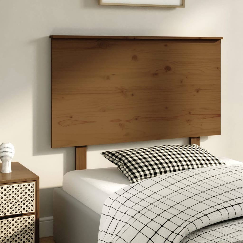 Bed Headboard Honey Brown 104x6x82.5 cm Solid Wood Pine