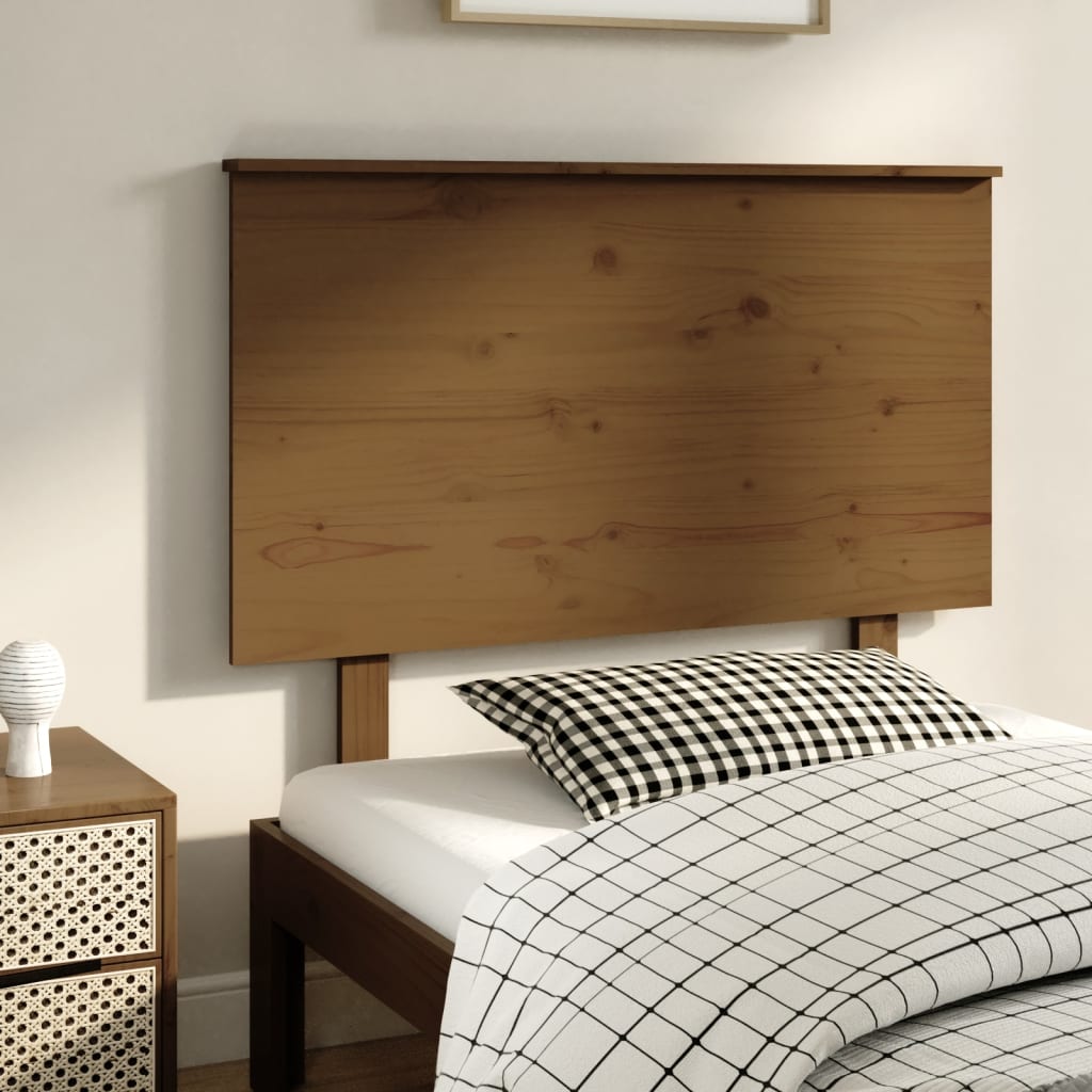 Bed Headboard Honey Brown 104x6x82.5 cm Solid Wood Pine