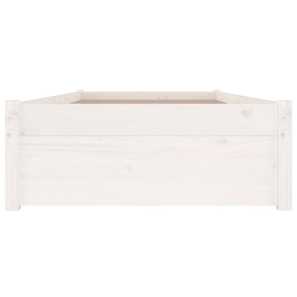 3103464 vidaXL Bed Frame without Mattress with Drawers White 90x200 cm (814935+814985)