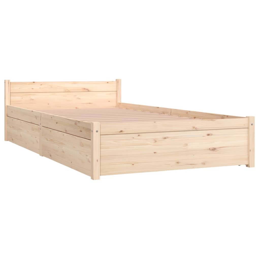 Bed Frame without Mattress with Drawers Single