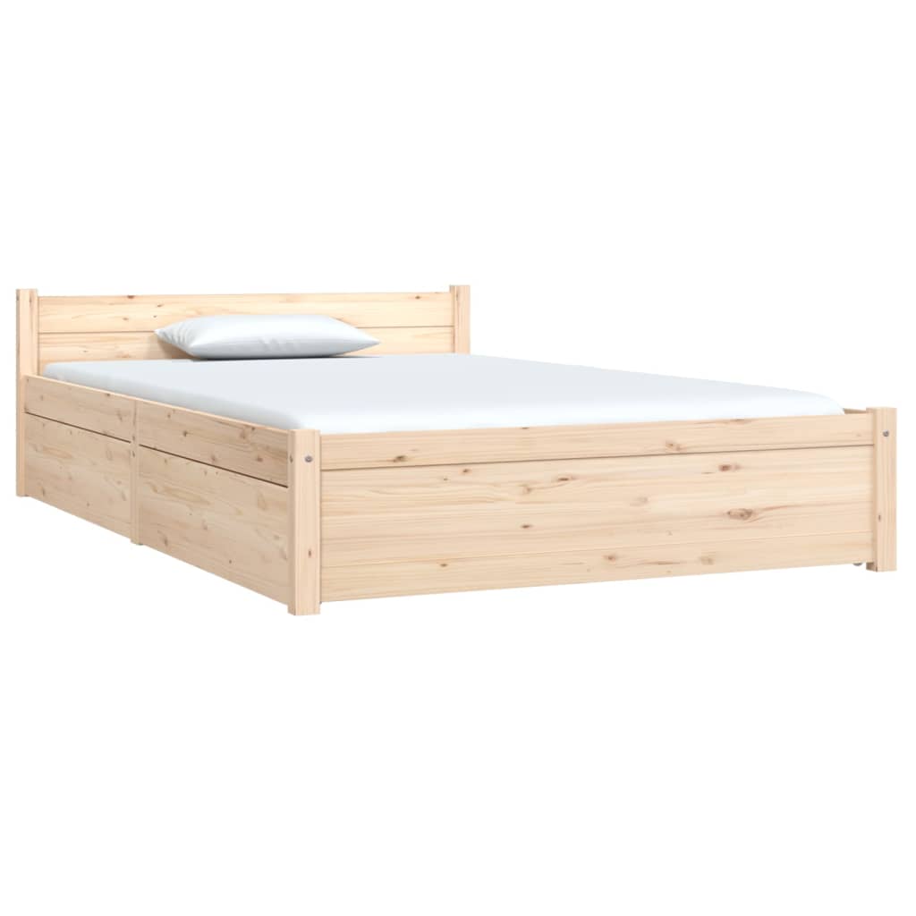 Bed Frame without Mattress with Drawers Small Double