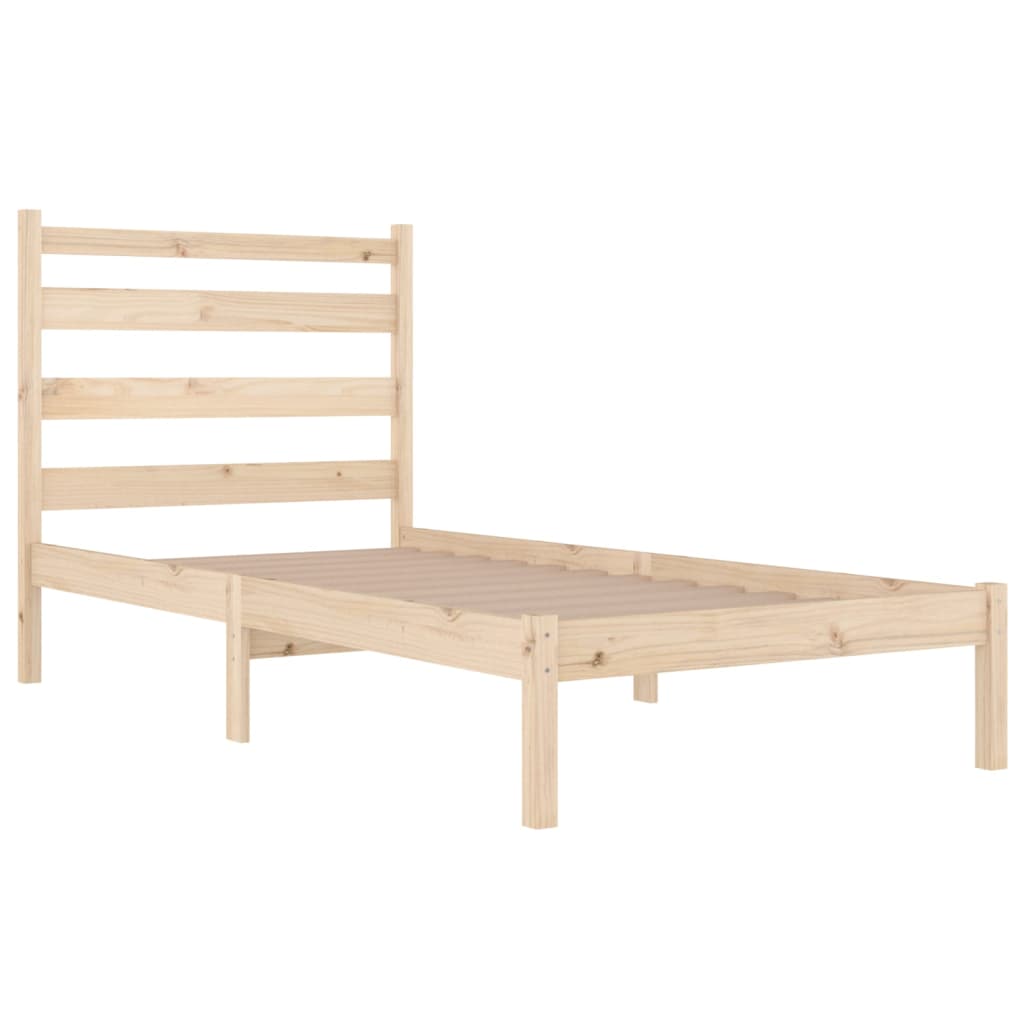 Bed Frame without Mattress Solid Wood Pine Single