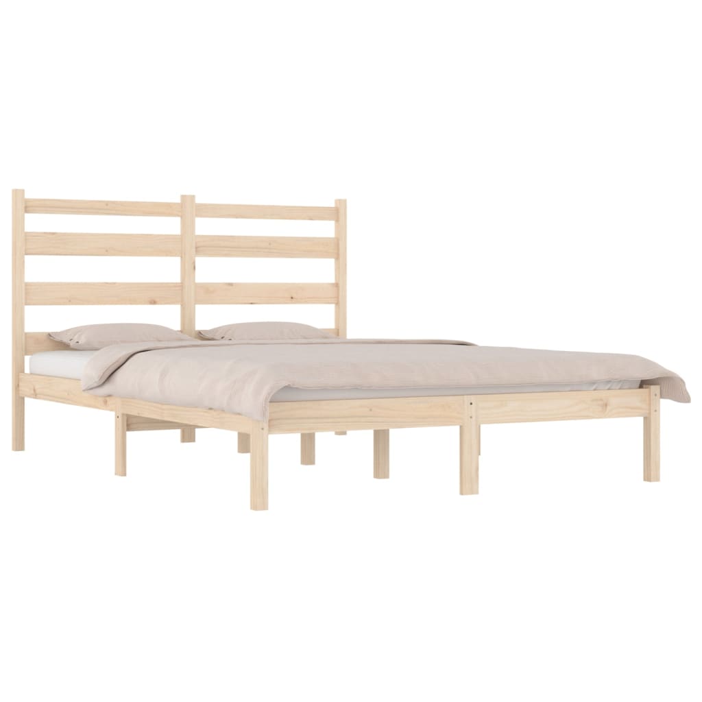 Bed Frame without Mattress Solid Wood Pine Small Double