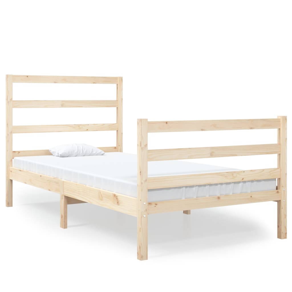 Bed Frame without Mattress Solid Wood Single