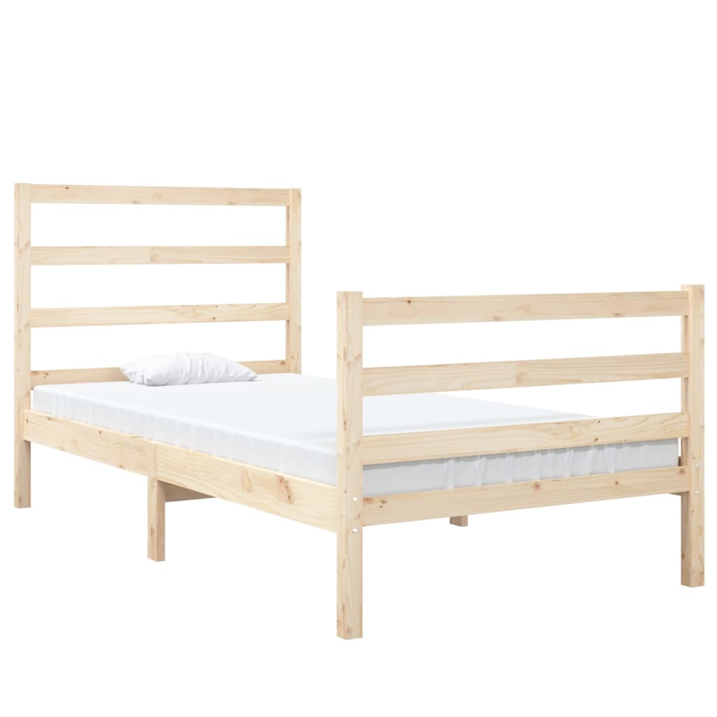 Bed Frame without Mattress Solid Wood Single