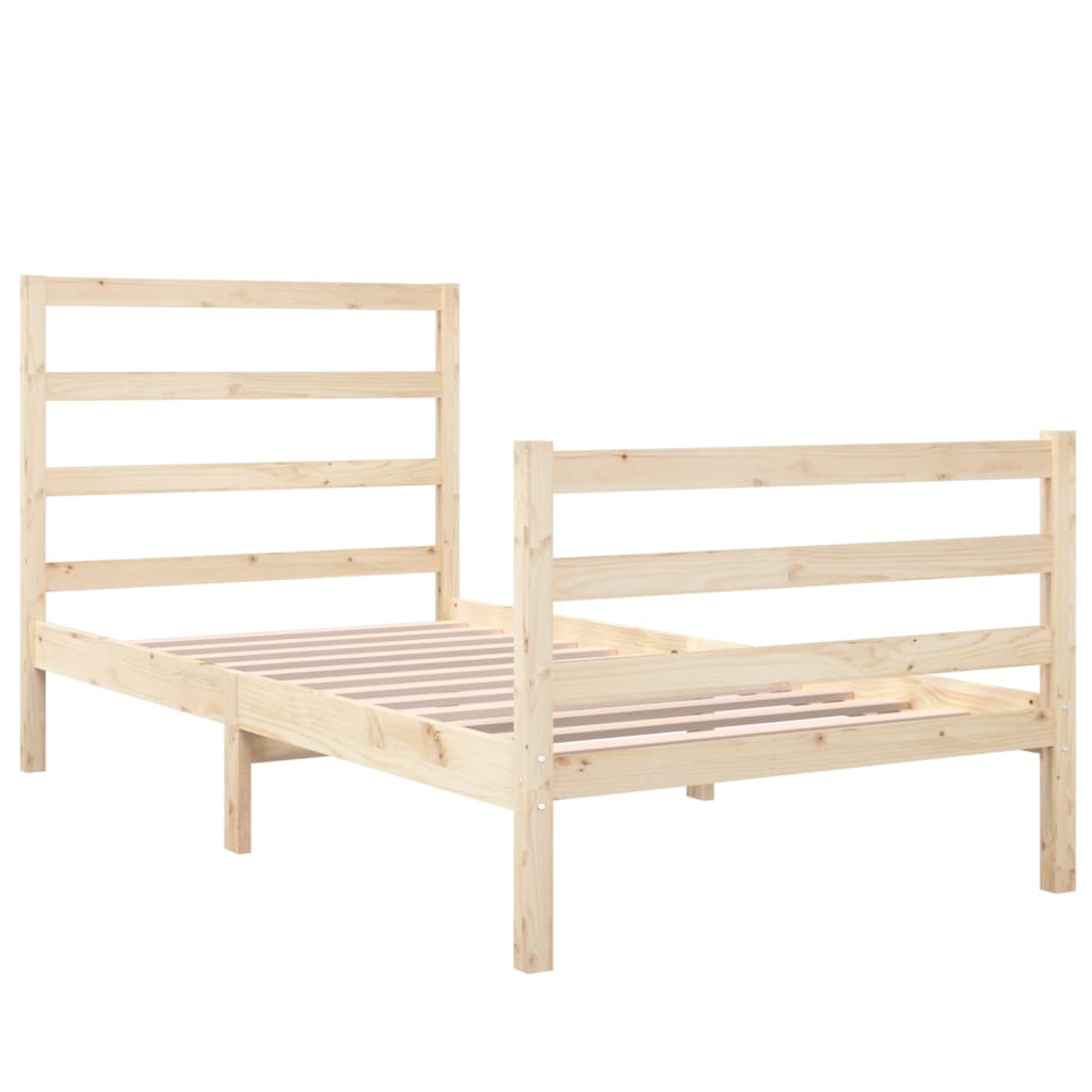 Bed Frame without Mattress Solid Wood Single