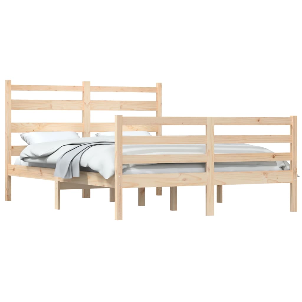Bed Frame without Mattress Solid Wood Pine 120x200 cm