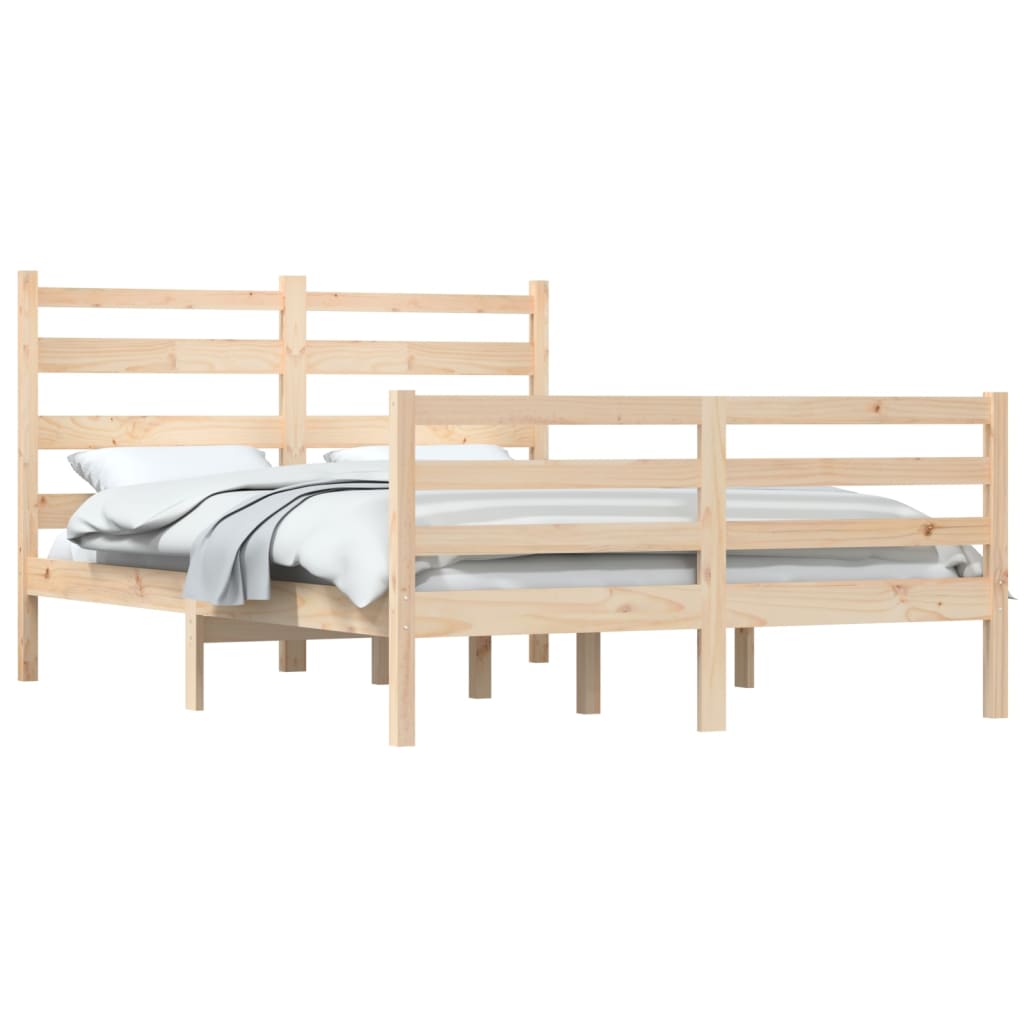 Bed Frame without Mattress Solid Wood Pine 160x200 cm