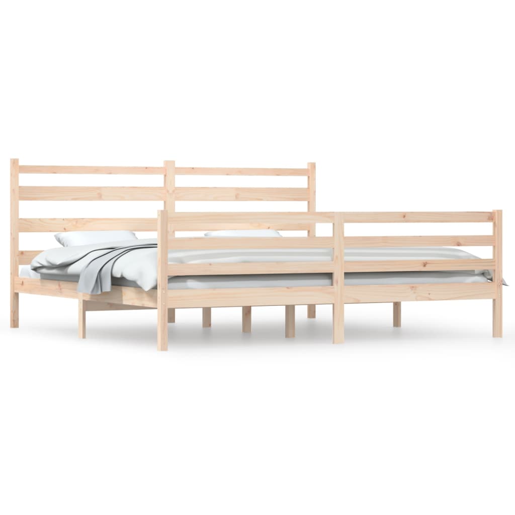 Bed Frame without Mattress Solid Wood Pine 200x200 cm