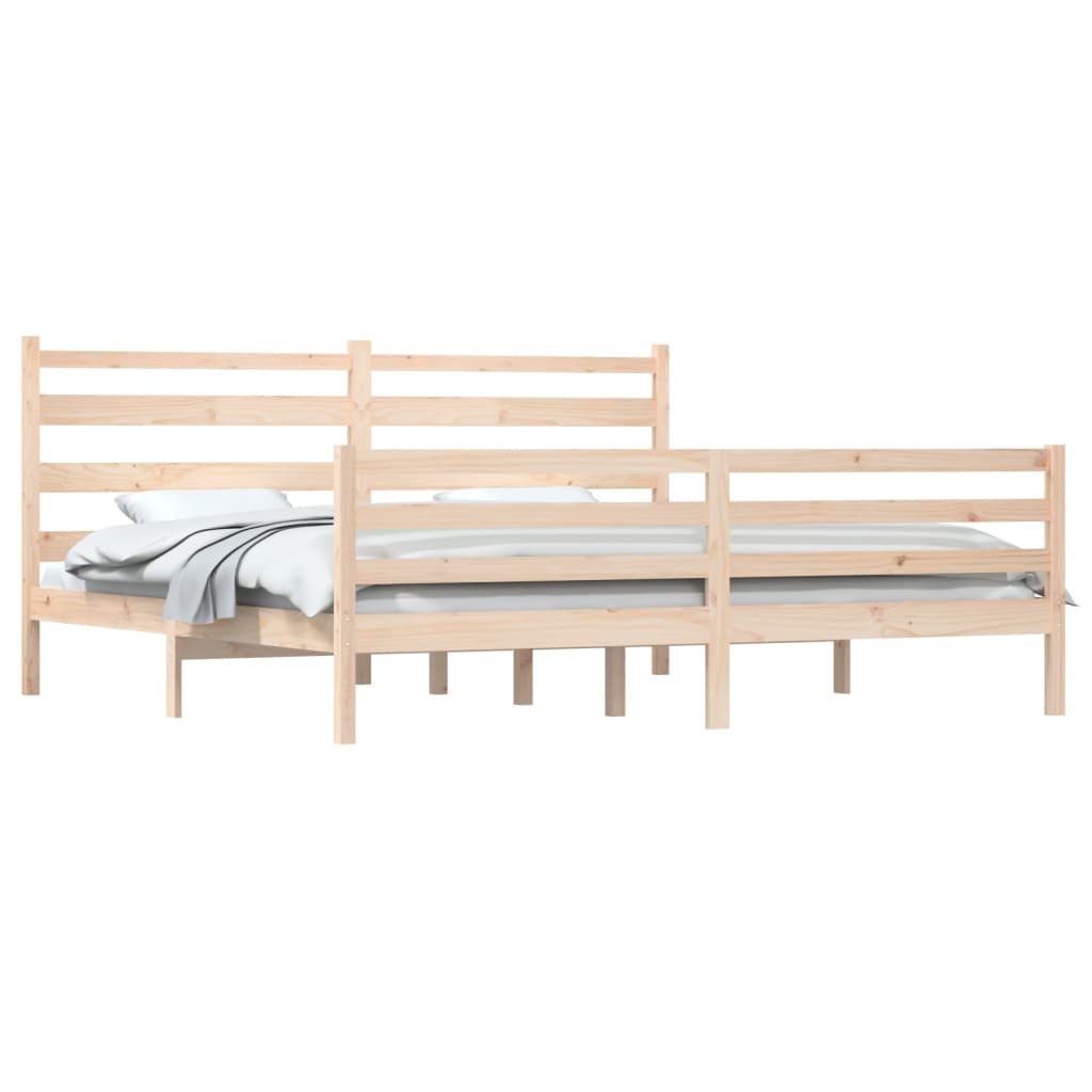 Bed Frame without Mattress Solid Wood Pine 200x200 cm