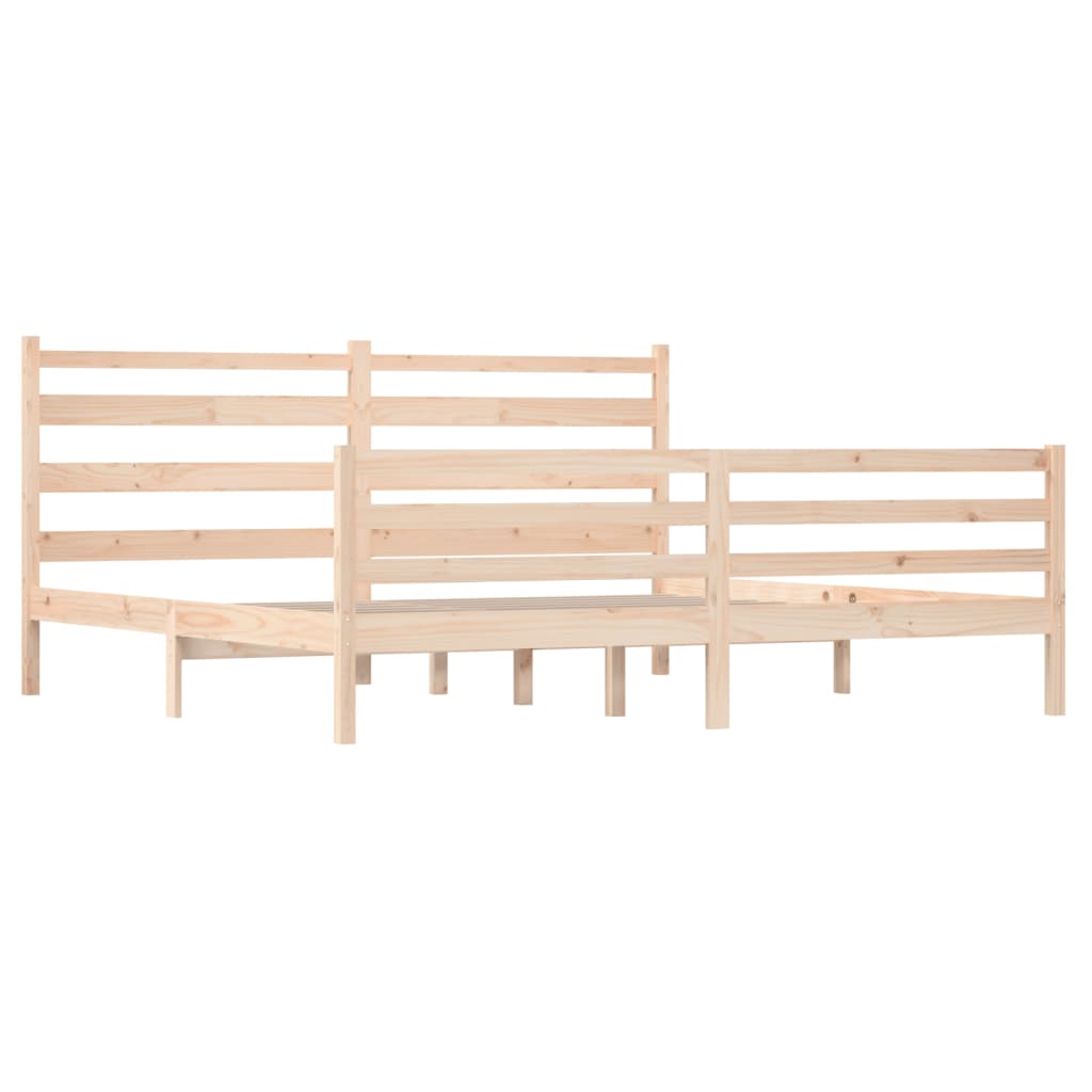 Bed Frame without Mattress Solid Wood Pine 200x200 cm