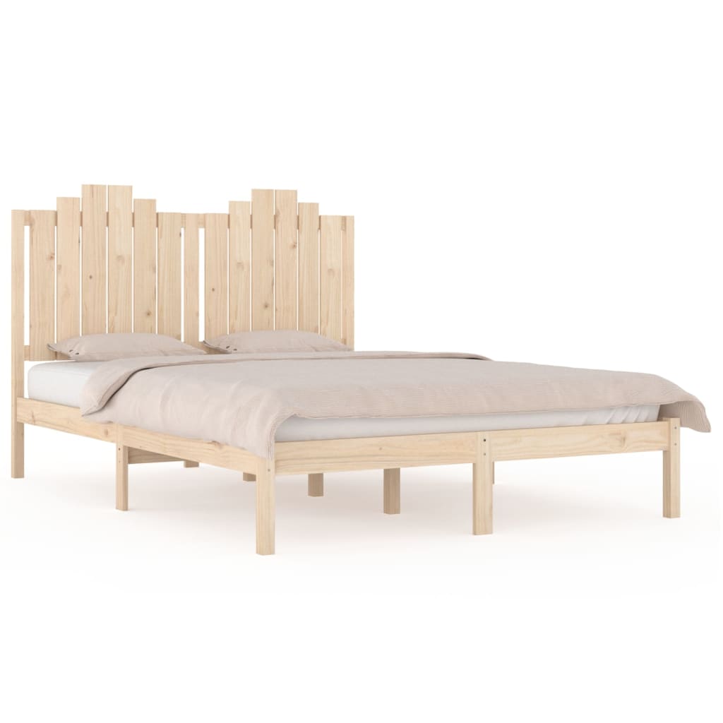 Bed Frame without Mattress Solid Wood Double