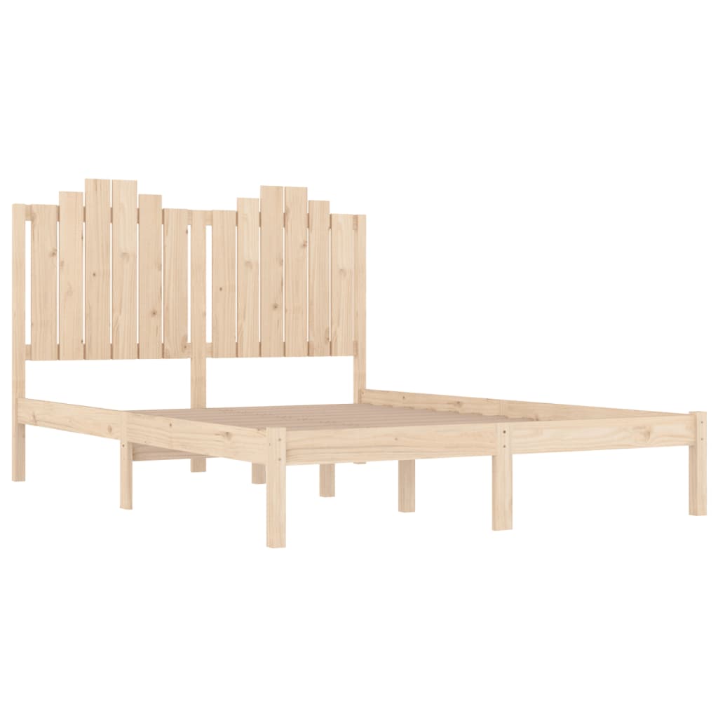 Bed Frame without Mattress Solid Wood Double