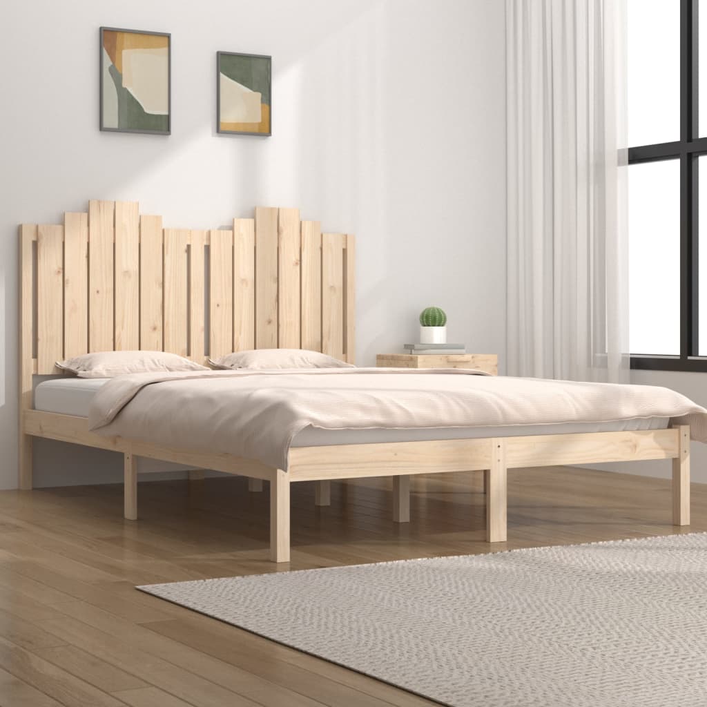 Bed Frame without Mattress Solid Wood Super King