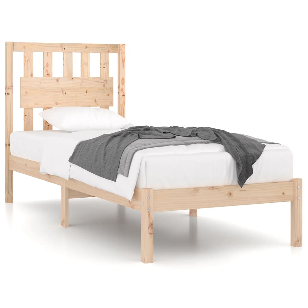 Bed Frame without Mattress Solid Wood Single