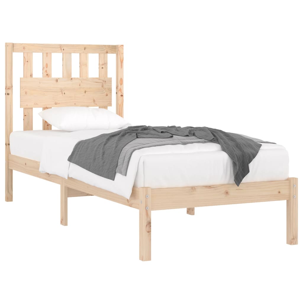 Bed Frame without Mattress Solid Wood Single