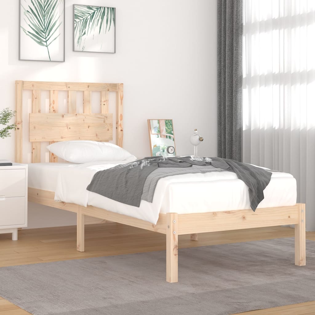 Bed Frame without Mattress Solid Wood Single