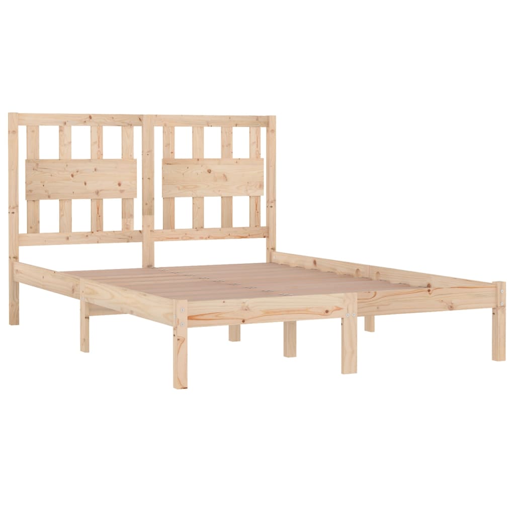 Bed Frame without Mattress Solid Wood Double