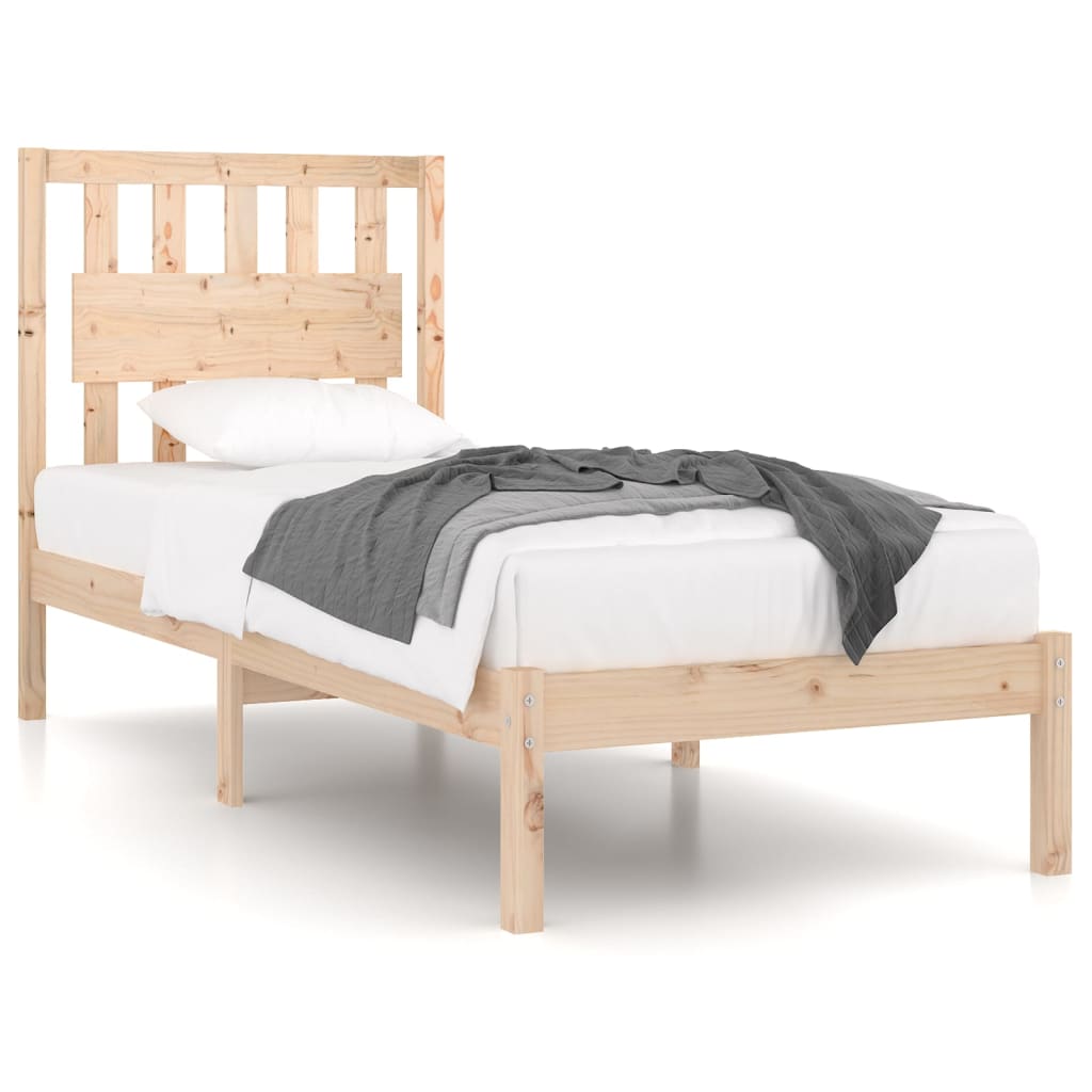 3103918 vidaXL Bed Frame without Mattress Solid Wood 90x200 cm (810002+818550)