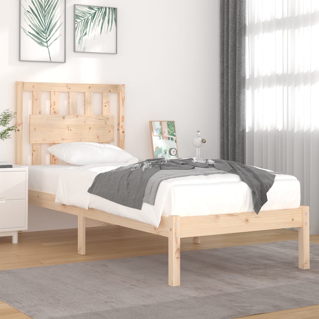 3103918 vidaXL Bed Frame without Mattress Solid Wood 90x200 cm (810002+818550)