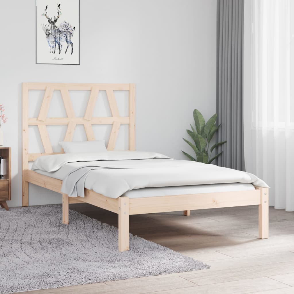 Bed Frame without Mattress Solid Wood Small Single